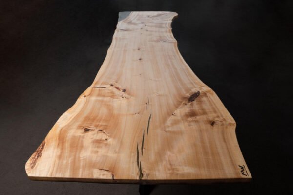 Masă din lemn masiv de plop cu rășină epoxidică