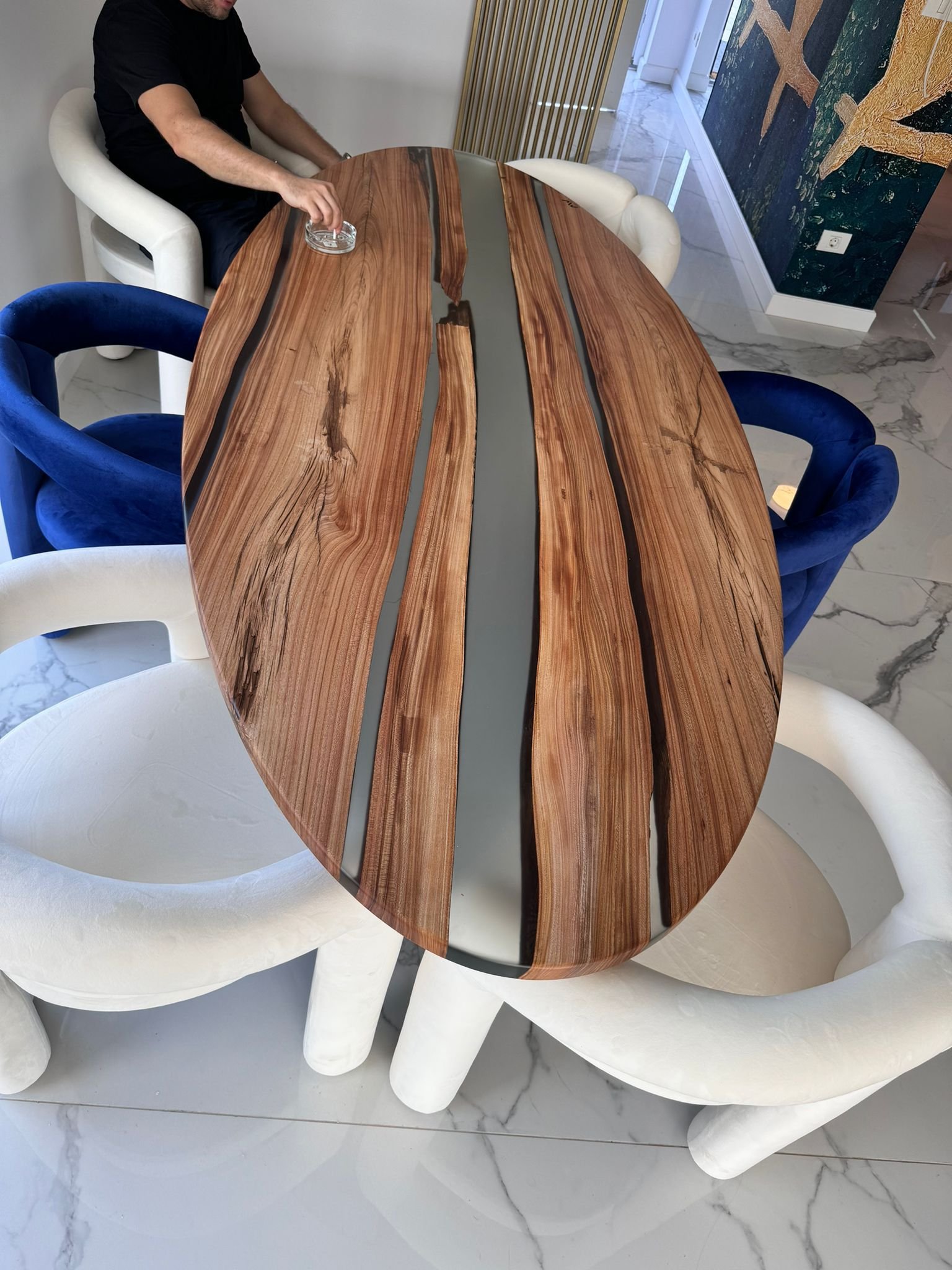 masa dn lemn masiv cu rasina